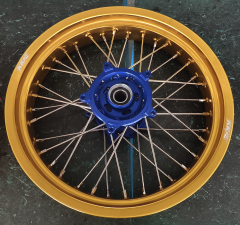 for Tenere 700 -- KKE Wheels Compatible with Yamaha Tenere 700 2019 - 2025 Silver Nuts 3.5*17" / 5.0*17"