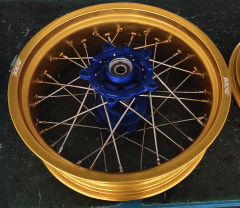 for Tenere 700 -- KKE Wheels Compatible with Yamaha Tenere 700 2019 - 2025 Silver Nuts 3.5*17" / 5.0*17"