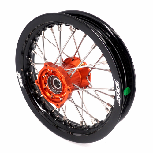 Compatible with KTM 50 SX 2024-2025--KKE 1.6*12"/1.6*10" Kid's Dirt Bike Wheels Rims (Orange Hubs / Silver Hubs/ Black Hubs...)