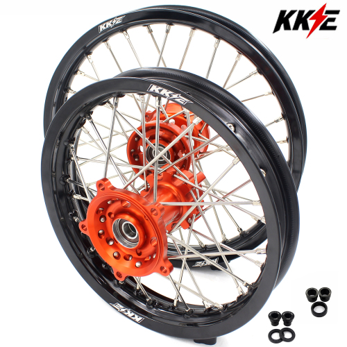 Compatible with KTM 65 SX 2002-2024- KKE 1.4*14"/1.6*12" Kid's Motorcycle Wheels Rims (Orange Hub, Red Hub, Blue Hub, Silver Hub)