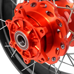 for KTM 1290 / 1090 / 890 / 790 --VMX 21/18 Tubeless Wheels for KTM 1090 Adventure R 2017-2019 / KTM 1290 Adventure 2017-2020 Orange Hub
