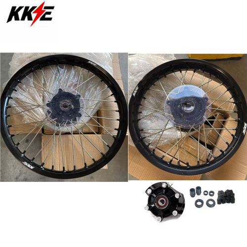 Returned Wheels for Tenere 700 -- KKE Wheels Compatible with Yamaha Tenere 700 2019 - 2026 Black Nuts 1.85*21"/2.5*18"