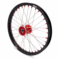 for Honda CRF250R 2004-2013 CRF450R 02-12 -- KKE Cast Dirt Bike Wheels Rims Set Red Cast Hubs