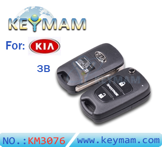 KIA Sportage 3 button flip remote key shell