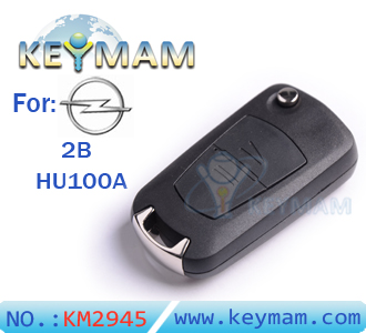 Opel 2 button modified filp remote key shell (HU100)