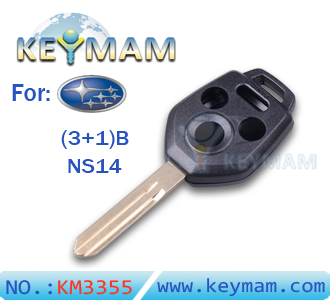 Subaru 3+1button remote key shell