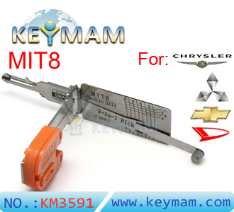 Mitsubishi,Daihatsu,Chrysler,Chevrolet MIT8 lock pick & reader 2-in-1 tool