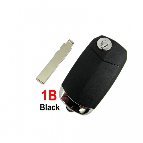 Flip Remote Key Shell 1 Button Black Color for Fiat 5pcs/lot
