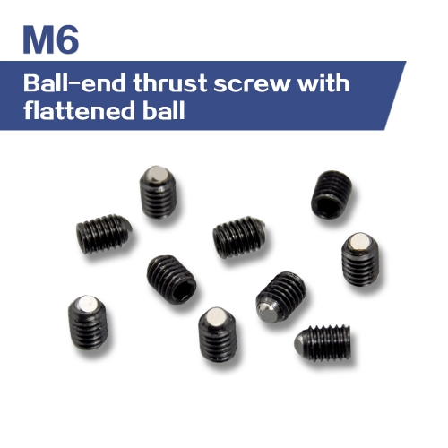 M6 M8 Ball-End Thrust Screw with Flattened Ball