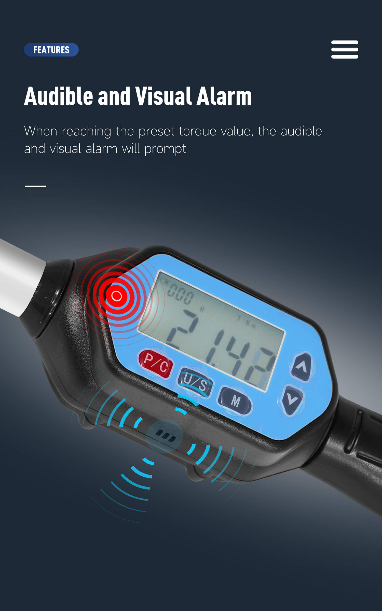 High Precision Digital Torque Wrench Made For Tightening and Removing ER20 Nuts