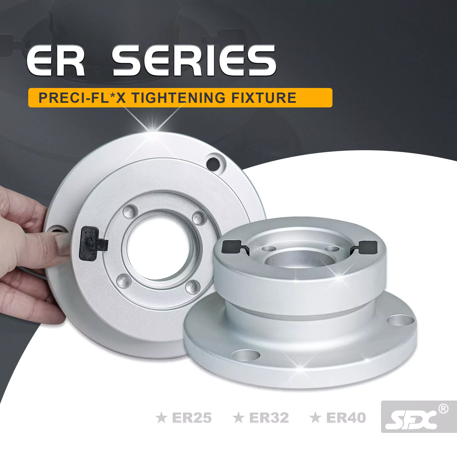Aluminum Alloy Tightening Fixture Special for EPPINGER PRECI-FLEX Tool Holder ER25/ER32/ER40