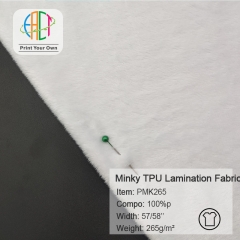 PMK265 Custom Printed Minky Bonded TPU Lamination Fabric For Baby Diaper 100% polyester, 265gsm