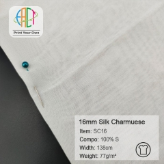 SC16 Custom Printed Pure Silk Charmeuse Fabric 100%Silk 16MM, 77gsm