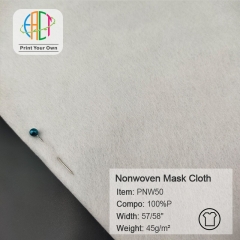 PNW50 Custom Printed Nonwoven Mask Cloth 100%P 45gsm