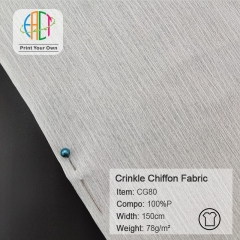 CG80 Custom Printed Crinkle Chiffon Fabric 100% Polyester 78gsm