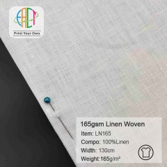 LN165 Custom Printed 14s Linen Woven Fabric 100% Linen 165gsm