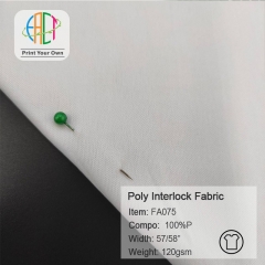 FA075 Custom Printed Polyester Interlock Fabric Without Lamitation 100% P 120gsm