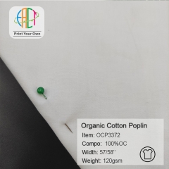 OCP3372 Custom Printed Organic Cotton Poplin Fabric 100% Cotton 120gsm