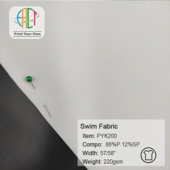PYK200 Custom Printed Sport Lycra And Swim Fabric NO MOQ, 200-220gsm, 88%P 12%Sp