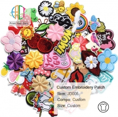 JD005 Custom Embroidery Patch for Clothing Sewing Accessories