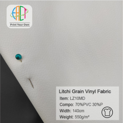 LZ10MD Custom Printed Litchi Grain Vinyl Fabric 70%PVC 30%P, 550gsm