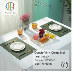 DSB204 Custom Sewing Service For Double Vinyl  Dining Mat Ready to Ship