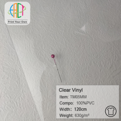 TM05MM Custom Printed Clear Vinyl Fabric 100% PVC 630gsm