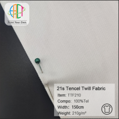 TTF210 Custom Printed 21s Tencel Twill Fabric 100% Tencel, 210gsm
