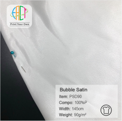 PSD90 Custom Printed Bubble Satin Fabric 100% Polyester 90gsm