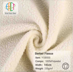 YGB500 Wholesale 100% Polyester Berber Fleece Fabric Stock 330gsm MOQ 100 Yard