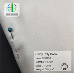 SPS120 Custom Printed Shiny Poly Satin Fabric 95% Polyester 5% Spandex 105gsm