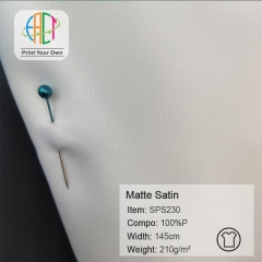 SPS230 Custom Printed Polyester Matte Satin Fabric 100% P 210gsm