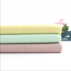 PRKF360 Wholesale Pit Rib Knit Fleece Fabric 50%C 48%P 2%SP 360gsm MOQ 25KG as a roll