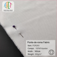 PDR260 Custom Printed Ponte De Roma Fabric NO MOQ, 260gsm, 95%P 5%Sp