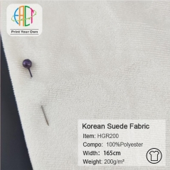 HGR200 Custom Printed Korean Suede Fabric 100% polyester 200gsm