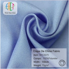 SPC5075 Wholesale Solid Crepe de Chine Fabric, 100%P, 70gsm, MOQ=100m