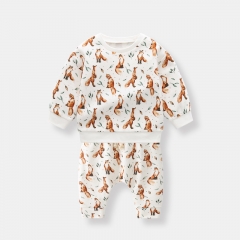 G014 Custom Toddler Cotton Sweatshirt Baby SweatPants Kids Sweatsuit Outfit