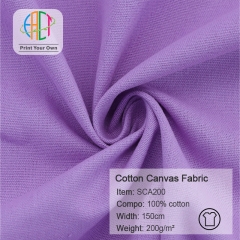 SCA200 Cotton Canvas Fabric 200gsm 100%C MOQ 120m