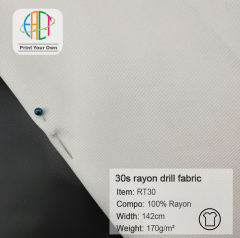 RT30 Custom Printed 30S Rayon Drill Fabric, 100%Rayon,170gsm