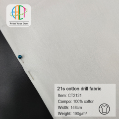 CT2121 Custom Printed 21s Cotton Drill Fabric 100% Cotton 190gsm