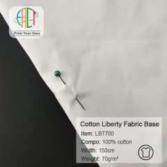 LBT700 Custom Printed Cotton Poplin Liberty Base Fabric 100%C, 70gsm