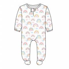 BC005 Custom Made Baby Footies Rompers With Cotton Bamboo Material