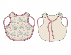 BB002 Custom Made Baby Apron Bib With Waterproof Function