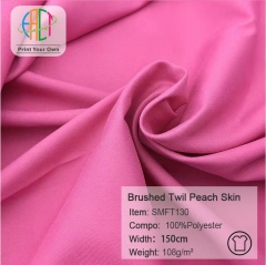SMFT130 Brushed Twil Peach Skin Fabric 100%P 108gsm MOQ 100m