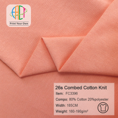 FC3396 26s Combed Cotton Fabric 80% Cotton 20%Polyester  180-190gsm