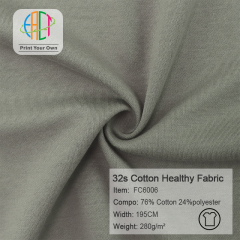 FC6006 32s Combed Cotton Healthy Fabric 76% Cotton 24%Polyester 280gsm