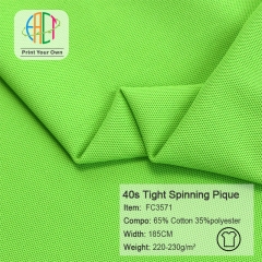 FC3571 40s Tight Spinning Pique Fabric