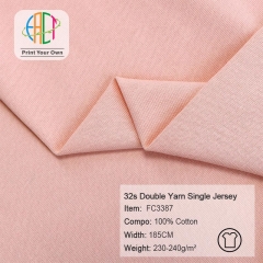 FC3387 32s Semi-combed Double Yarn Single Jersey Fabric