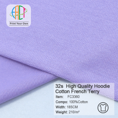 FC3360 32s High Quality Cotton French Terry Fabric 100%Cotton 210gsm
