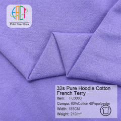 FC3080 32s Pure Cotton French Terry Fabric 60%Cotton 40%Polyester 210gsm